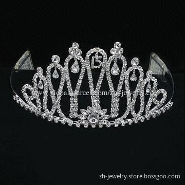 Birthday Rhinestone Crystal Tiara for Adults